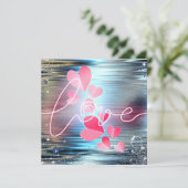 Liebe Shimmer Feiertagskarte (Stehend Vorderseite)