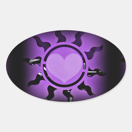 Liebe Shines 4 U_ Ovaler Aufkleber (Vorderseite)