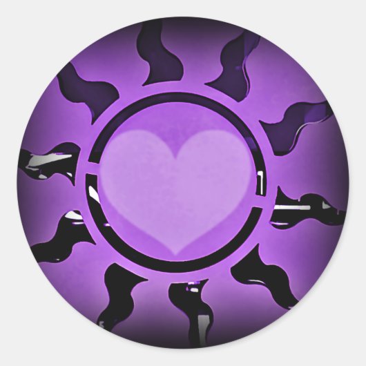 Liebe Shines 4 U_ Runder Aufkleber (Vorderseite)