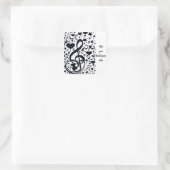 Liebe Shines_ Quadratischer Aufkleber (Tasche)