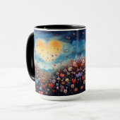 Liebe Shines Wildfire Bright Tasse (Vorderseite Links)