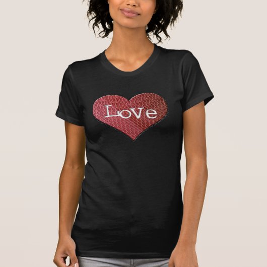 Liebe Shirt Ladys Twofer Sheer (Angepasst) (Vorderseite)