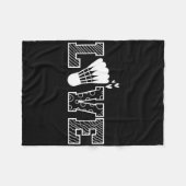 Liebe Shuttle Dminton Racket Fleecedecke (Vorderseite (Horizontal))