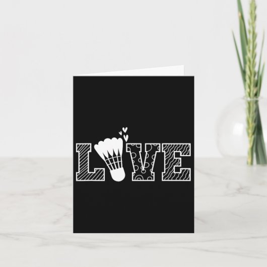 Liebe Shuttle Dminton Racket Karte (Vorderseite)