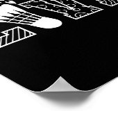 Liebe Shuttle Dminton Racket Poster (Ecke)