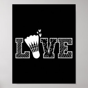 Liebe Shuttle Dminton Racket Poster