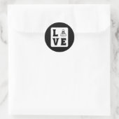 Liebe Shuttle Dminton Runder Aufkleber (Tasche)