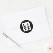 Liebe Shuttle Dminton Runder Aufkleber (Umschlag)