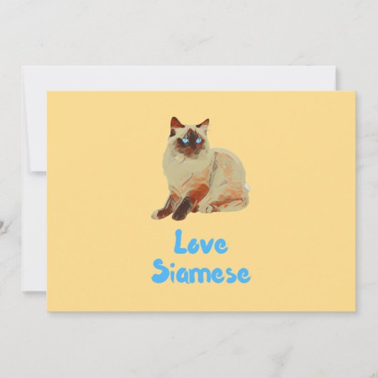 Liebe Siamese Einladung (Vorderseite)