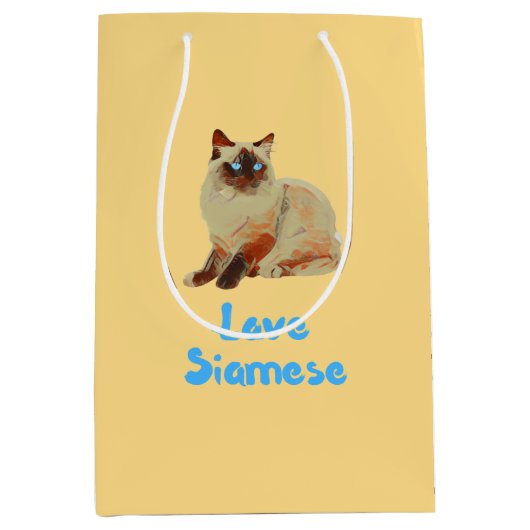 Liebe Siamese Mittlere Geschenktüte (Vorderseite)