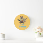 Liebe Siamese Runde Wanduhr (Zuhause)