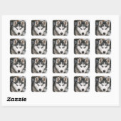 Liebe Siberian Husky Welpe Hund Gruß Sticker (Blatt)