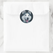 Liebe Siberian Husky Welpe Hund Gruß Sticker (Tasche)