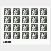 Liebe Siberian Husky Welpe Hund Gruß Sticker (Blatt)