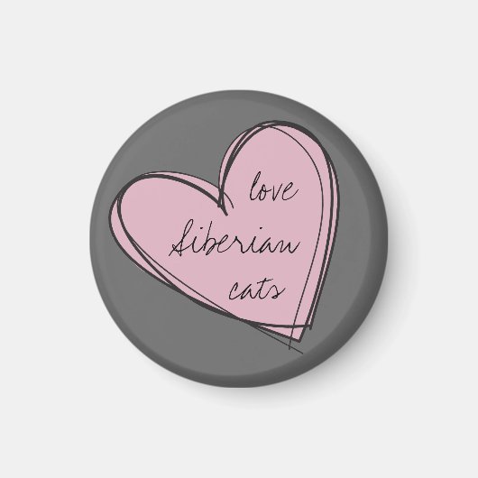 Liebe Siberians Magnet (Vorne)