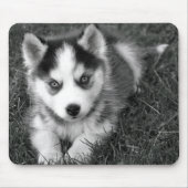 Liebe Siberischer Husky Welpe Hund Mousepad (Vorne)