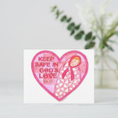 Liebe "Sicher in Waren" Inspiration Postkarte beha (Stehend Vorderseite)