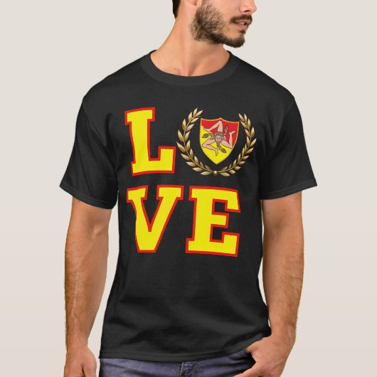 LIEBE Sicily Sicilian Trinacria T-Shirt (Vorderseite)