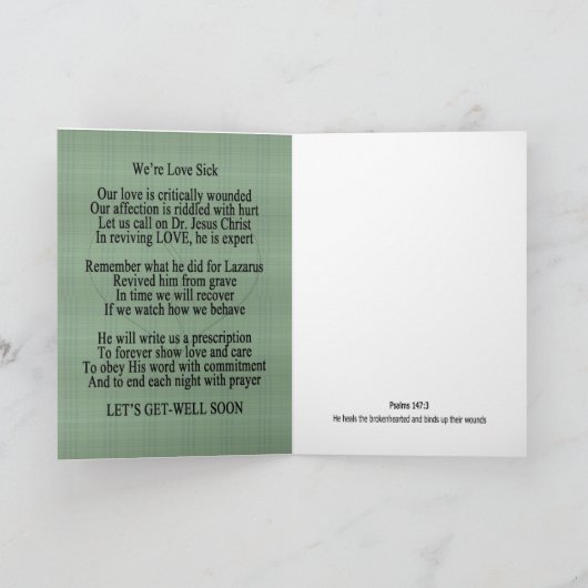 Liebe Sick Karte (Innenseite)