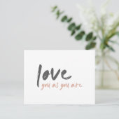 Liebe Sie als Moderne Forever Love Quote Art Postkarte (Stehend Vorderseite)