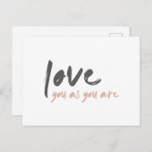 Liebe Sie als Moderne Forever Love Quote Art Postkarte (Vorne/Hinten)