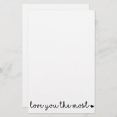 Liebe Sie am meisten mit herzlicher Modernität Briefpapier (Vorne/Hinten)