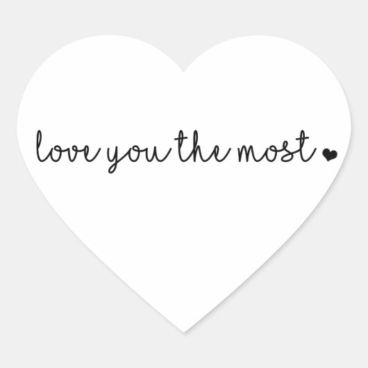 Liebe Sie am meisten mit herzlicher Modernität Herz-Aufkleber (Vorderseite)