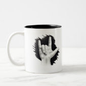 Liebe Sie: Amerikanische Gebärdensprache: Hand Zweifarbige Tasse (Links)