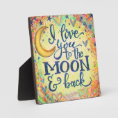 Liebe Sie auf den Mond Niedliche Whimsical Fotoplatte (Vorderseite)