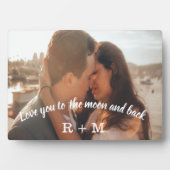 Liebe Sie auf den Mond Overlay Foto Custom Paares Fotoplatte (Vorderseite)