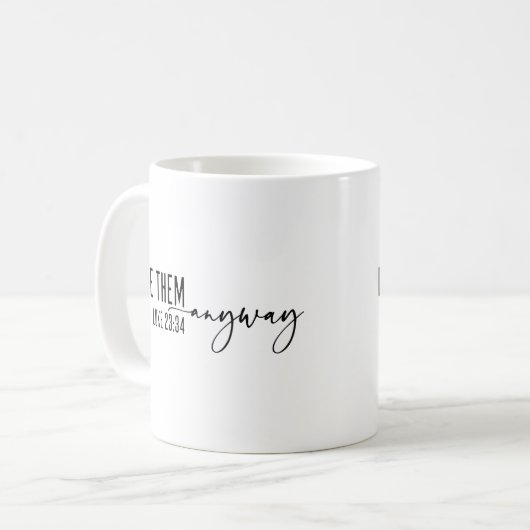 Liebe sie auf jeden Fall Christlich Kaffeetasse (Vorderseite Links)