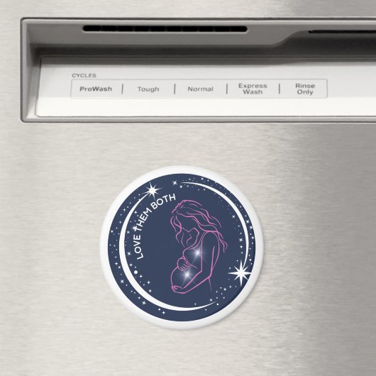 Liebe sie beide Pro-Life Inspiration Mutter Baby Magnet (In Situ (Geschirrspüler))