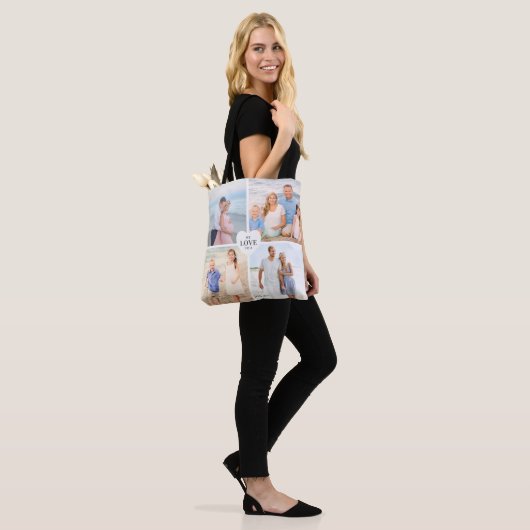 Liebe Sie benutzerdefinierten Herzklopfen FotoColl Tasche (Am Model)