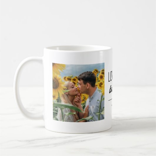 Liebe Sie benutzerdefinierten Männername Geburtsna Kaffeetasse (Links)