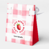 Liebe Sie Berry Much Baby Dusche Erdbeere Rosa Geschenkschachtel (Rückseite)