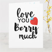 Liebe Sie Berry Much - Niedlich Valentine Persönli Karte (Gelbe Blume)