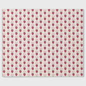 Liebe Sie Berry Much Raspberry Muster | Valentine Geschenkpapier (Flach)