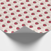 Liebe Sie Berry Much Raspberry Muster | Valentine Geschenkpapier (Ecke)