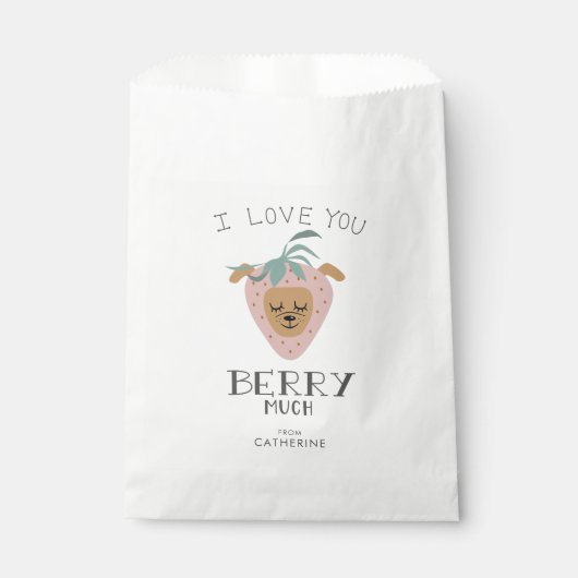LIEBE SIE BERRY VIEL Funny Valentine Hund Geschenktütchen (Vorderseite)