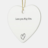 Liebe Sie Big Sis / Chic Heart Schwester Sake Keramik Ornament (Links)