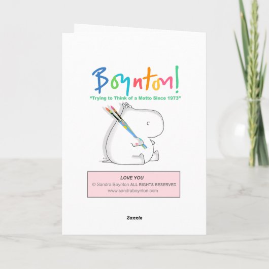 LIEBE SIE Boynton kittycat Karte (Rückseite)