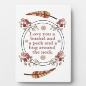 Liebe Sie buscheln und ein Peck Fotoplatte (Vorderseite)