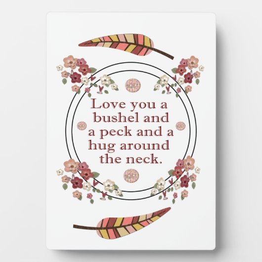 Liebe Sie buscheln und ein Peck Fotoplatte (Vorderseite)