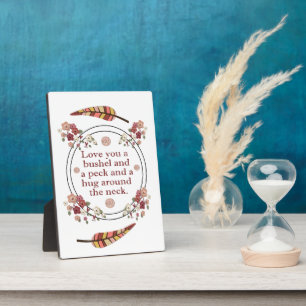 Liebe Sie buscheln und ein Peck Fotoplatte