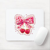 Liebe Sie Cherry Much Coquette Bow Herzwale Mousepad (Mit Mouse)