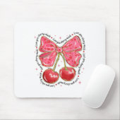 Liebe Sie Cherry Much Coquette Bow Herzwale Mousepad (Mit Mouse)