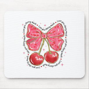 Liebe Sie Cherry Much Coquette Bow Herzwale Mousepad