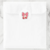 Liebe Sie Cherry Much Coquette Bow Herzwale Runder Aufkleber (Tasche)