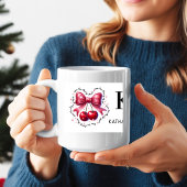 Liebe Sie Cherry Much Monogram Initial Valentine Zweifarbige Tasse