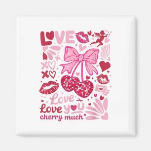 Liebe Sie Cherry viel Retro Valentinstag Herzogtum Magnet